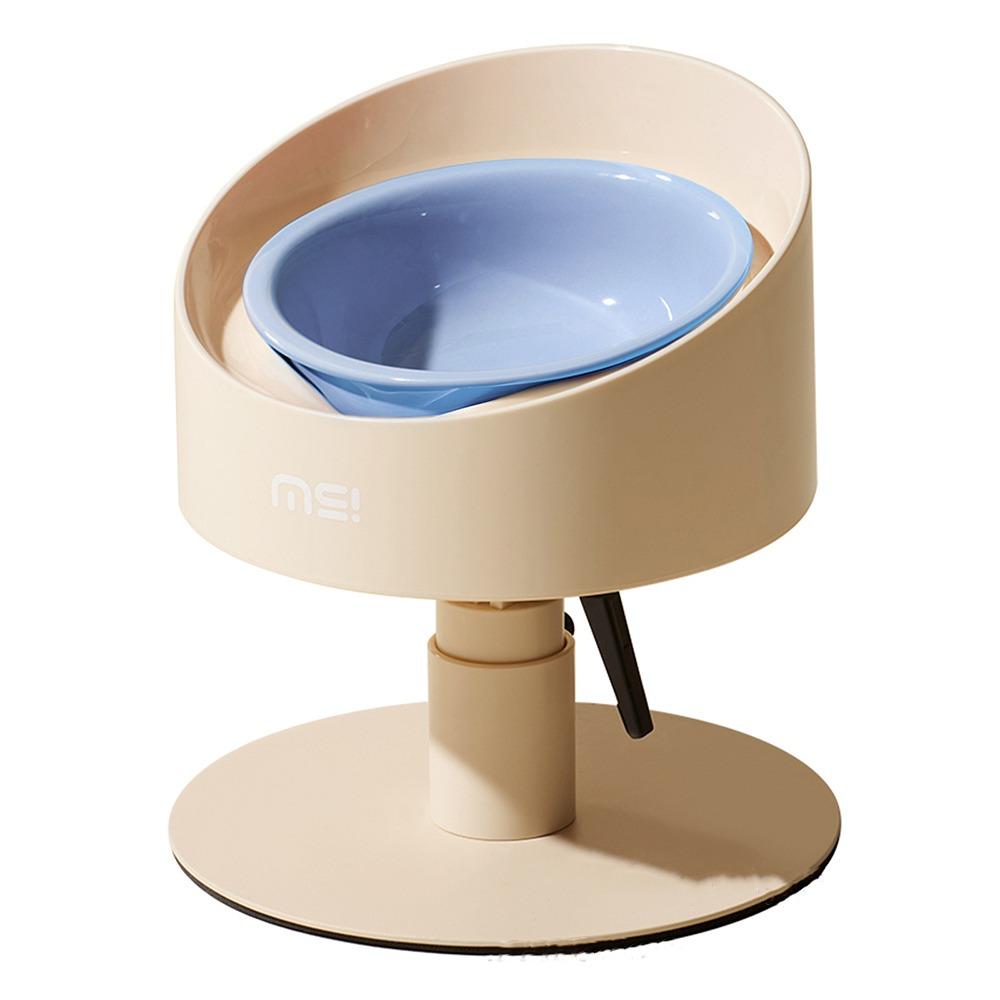 

Нескользящая миска против рвоты, защита шеи, кормушка для кошек, практичная керамическая миска для кошек и собак белый/синий