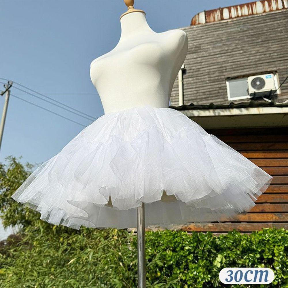 Soft Mesh Lolita Petticoat 30/35/40/45cm Ball Gown Underskirt Tutu Puffy Skirt  Cosplay Wear