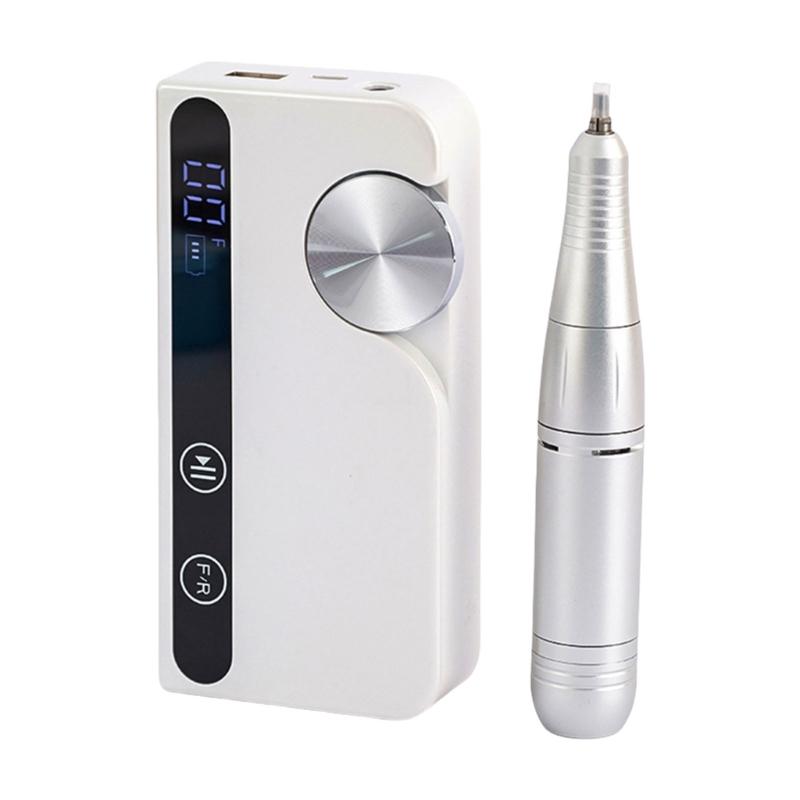 45000rpm Electric Nail Drill Machine Nail Polishing Machine with Drill Bits Nail File Manicure Tool for Gels Nail жемчужина белый
