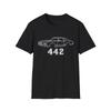 Olds 442 Shirt – Classic Muscle Car Silhouette Graphic Tee