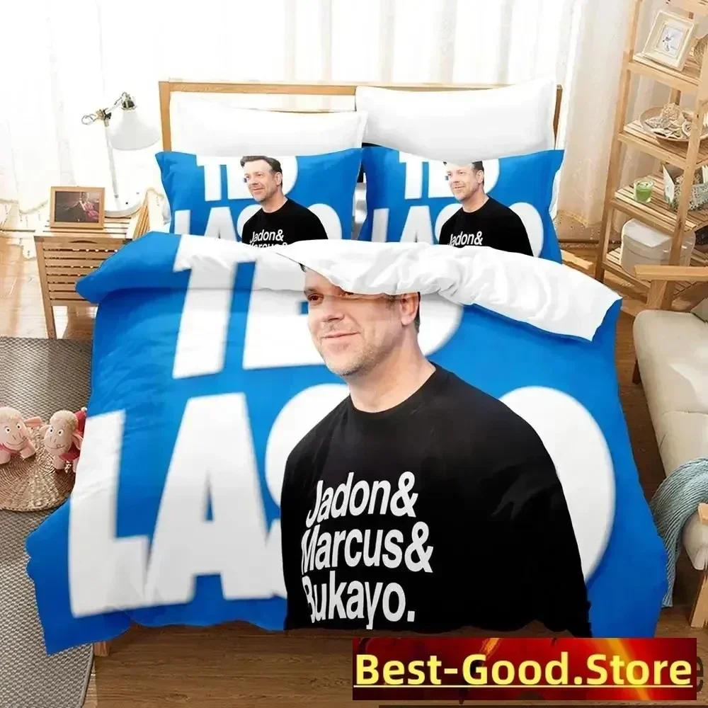 

3D Print Ted Lasso Bedding Set Printed Bed Set With Pillowcase Bed Duvet Cover Soft Queen King Size Bedclothes Home 70x133cm 2pcs