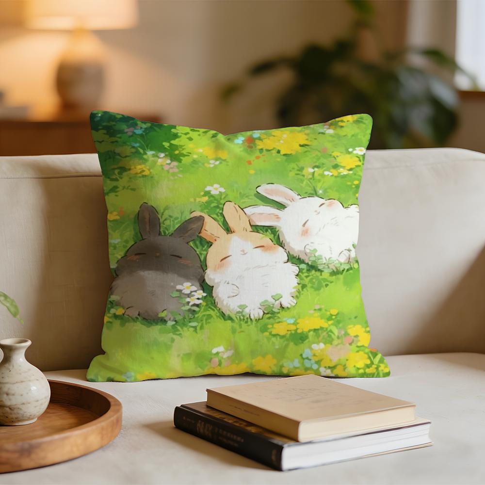 Cute handdrawn panda Cushion Cover Short plush pillowcase for bed sofa carwashable