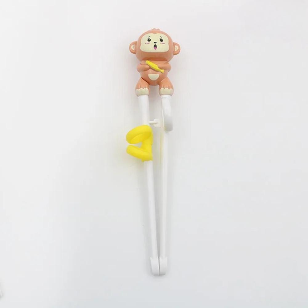 1Pcs Training Chopsticks for Kids Beginners Reusable Cute Kids Utensils with Non Slip Adjustable Finger Loops Dishwasher Safe