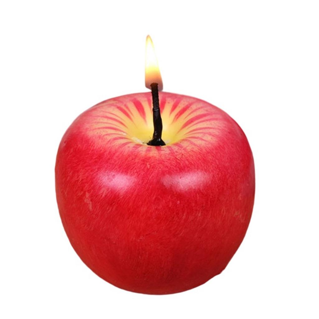 Simulated Red Candle Christmas Gift Free Shaped Candle Christmas Eve Fruit Wax Candle