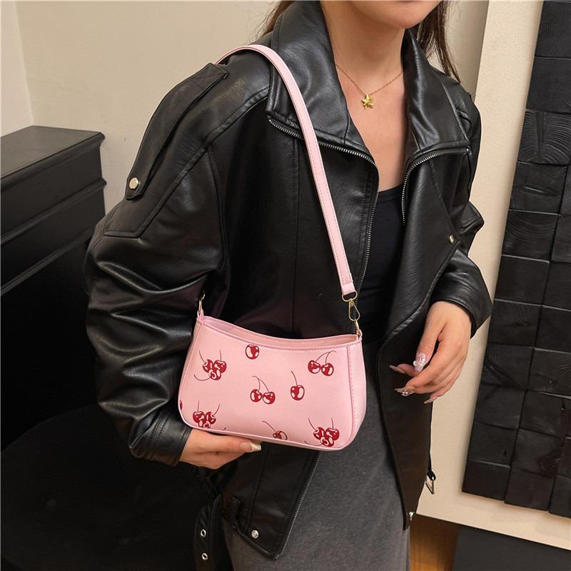 New Cherry Crossbody Bag Crescent Bag Fashion Underarm Bag Versatile Bag Shoulder Bag Underarm Bag Women's Bag