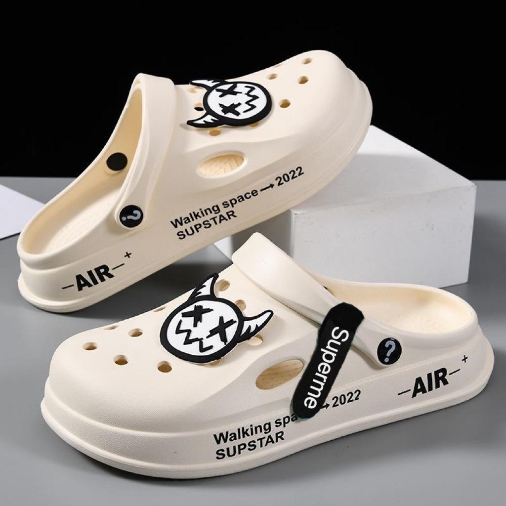 Děravé boty pánské letní nošení pár roztomilé domov domov domov vnitřní protiskluzové dírkované sandály taška hlava boty mužský student