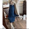New Maternity Denim Skirt Fashionable Split Hip Skirt Versatile Maternal Slim and Thin