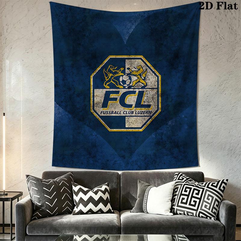 FC Luzern logo Wall Hanging Printed Fabric Blanket Decorative Tapestries for Bedroom Living Room Home Decor
