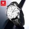 OLEVS 5892   Designer   Men Watch Leather Strap  Luxury  Classic Waterproof  Man Quartz Watch