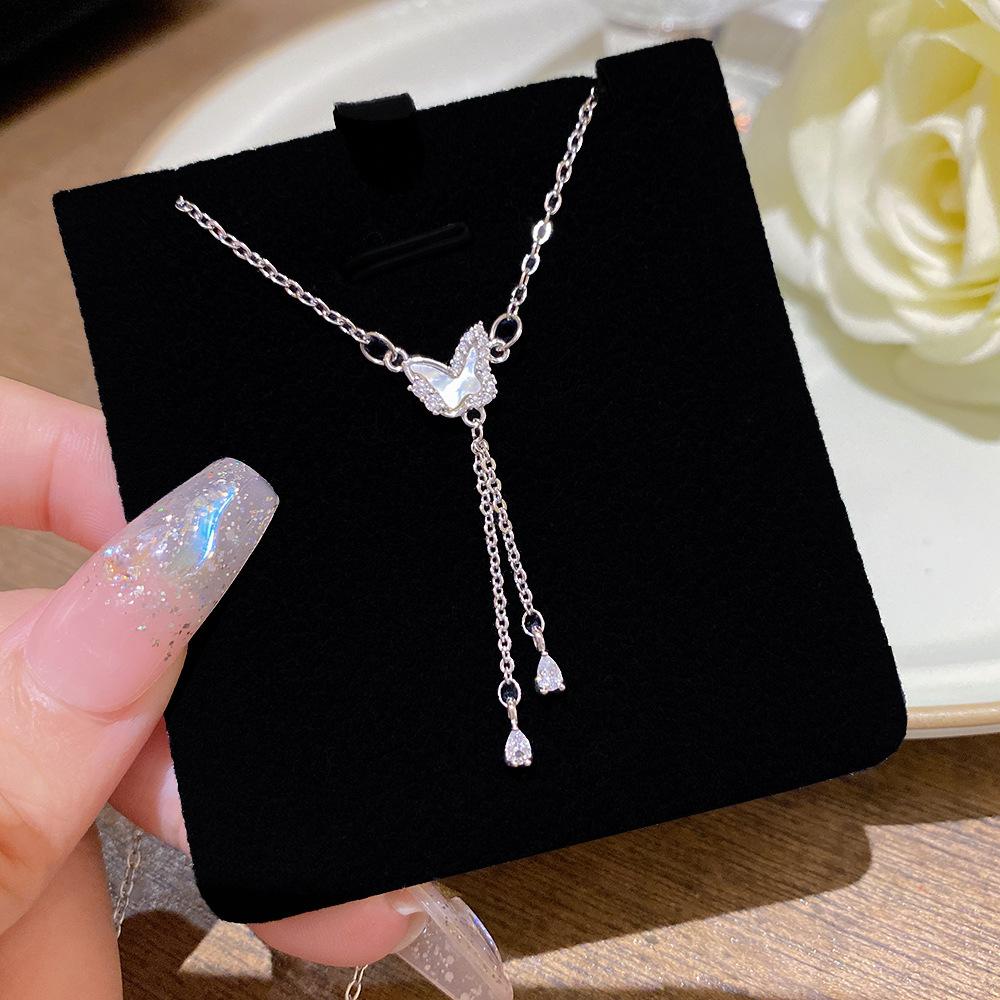 Gentle High-grade Exquisite Pendant New Style Minority All-match Clavicle Chain Tassel Necklace Accessories for Women
