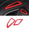 Dashboard L&R Air Outlet Vent Cover  For Honda Civic 10th 16-21 Red Carbon Fiber