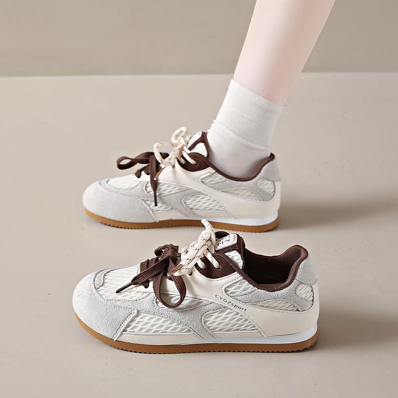 

CRLAYDK Облачные кроссовки для женщин на шнуровке, модная обувь на резиновой подошве, сетчатые кроссовки для ходьбы, повседневные теннисные женские кроссовки, удобные нескользящие кроссовки 40