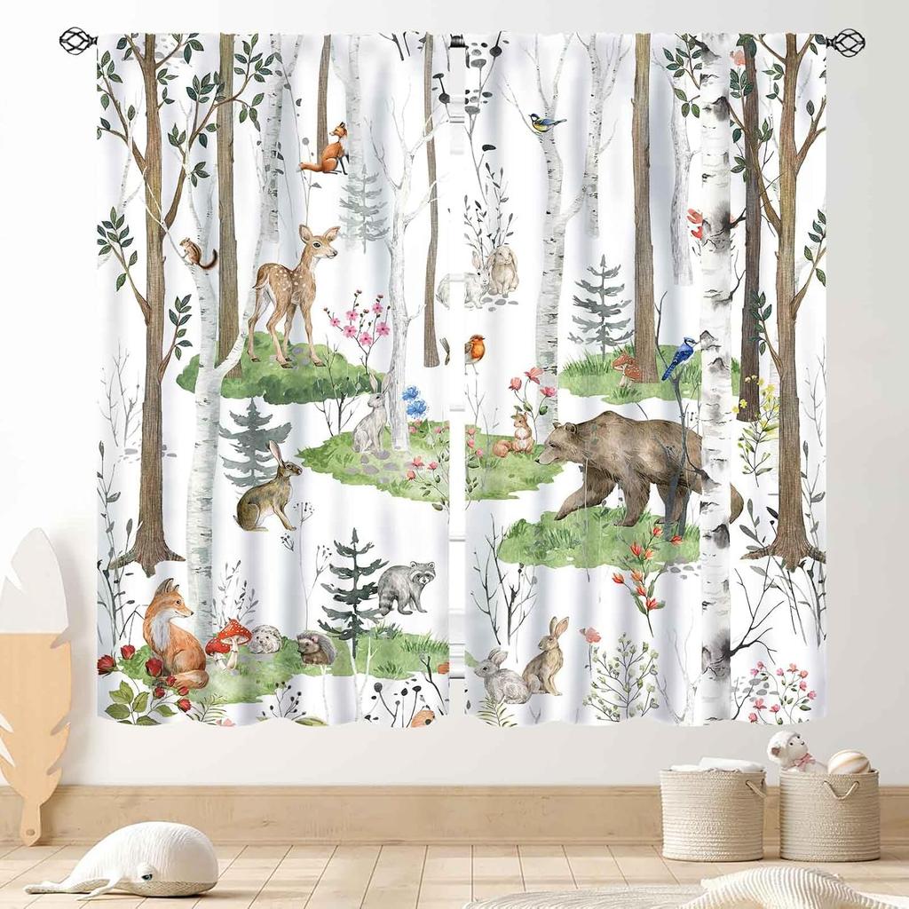 Pastel Rainbow Curtains, Kids Girls Baby Boho Cute Inspirational Motivational Quotes Rainbow Colorful Window Drapery for Bedroom