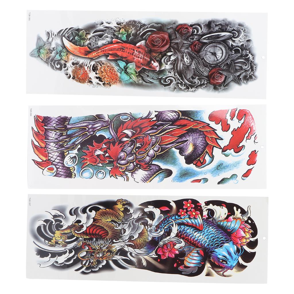Waterproof Full Arm Tattoo Sticker Unisex Exquisite Pattern Temporary Tattoo Sticker