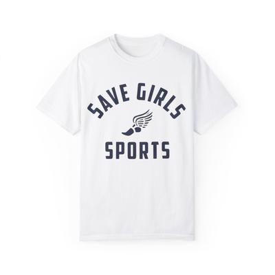 Save Girls Sports Tee Unisex Garment-Dyed T-shirt, Political America Message