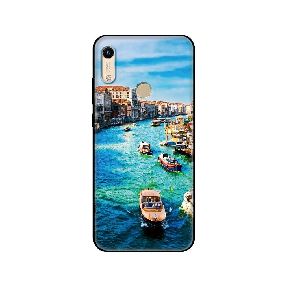 Für Honor 8A Hülle Für huawei Honor 8A prime Hülle Silikon TPU Rückseite Handyhülle schwarze TPU Hüllepink Anime Weltraum Auto