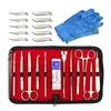 Medical Students Suture Practice Kit Stainless Steel Probe Scissors Tweezers Student Experimental Tool Combination Kit Model