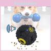 Engaging Black Plastic Chew Ball For Dogs Featuring Squeaky Sounds And Dental Benefits