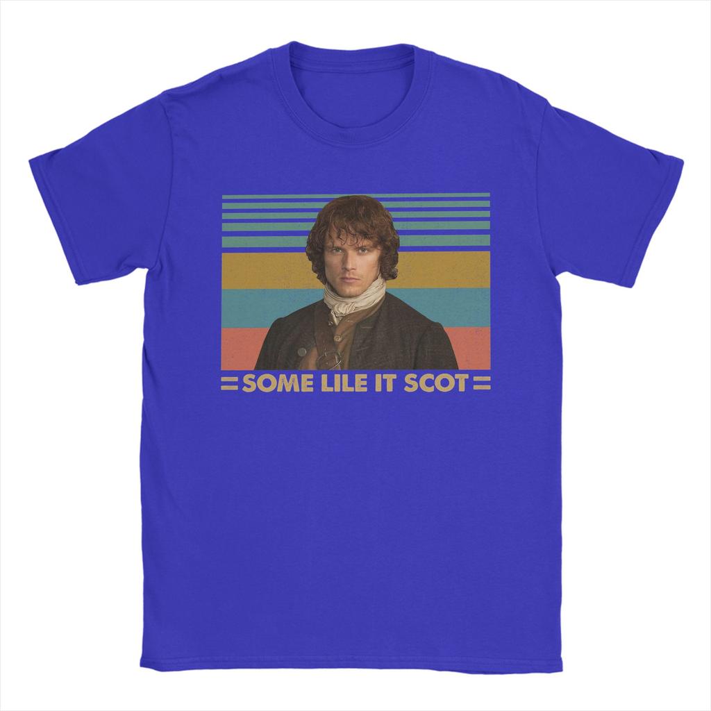 ZX Outlander Theme Some Like It Scot TShirts for Men Vintage 100 Cotton Tee Shirt Crew Neck Short Sleeve T Shirts Graphic Clothes