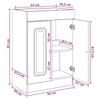 Bathroom Furniture Set Concrete Grey 56 x 37.5 x 81 cm Particleboard
