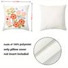 1 Pieces Floral Ladybug Print Square Throw Pillow Covers Pattern Cushion Cover Suitable For Sofa Bedroom Car Pillow Cover