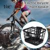 Cesto Grande per Bicicletta Bici Anteriore Forte Portata Facile Installazione per Ciclismo Scooter Parte di Ricambio Forniture Plastica