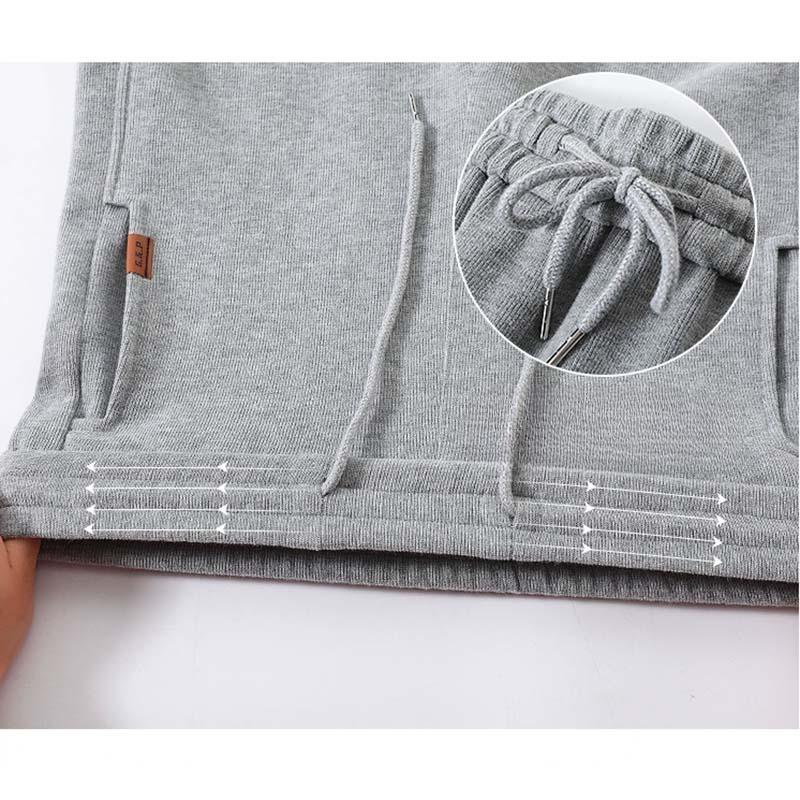 Женские утолщенные овечьи шерстяные брюки с эластичной резинкой на талии — фото 7