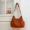 Multi-Pocket Oxford Cloth Crossbody Bag Solid Color Woman Crescent Bag Single Shoulder Bag  School