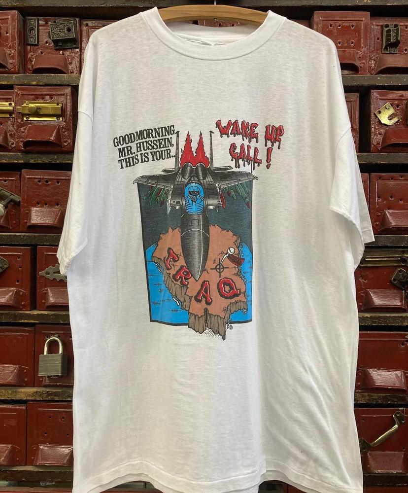 Хлопковая футболка унисекс 1990-х годов «Тревожный звонок» операции «Буря в пустыне», мужские размеры S-4XL M