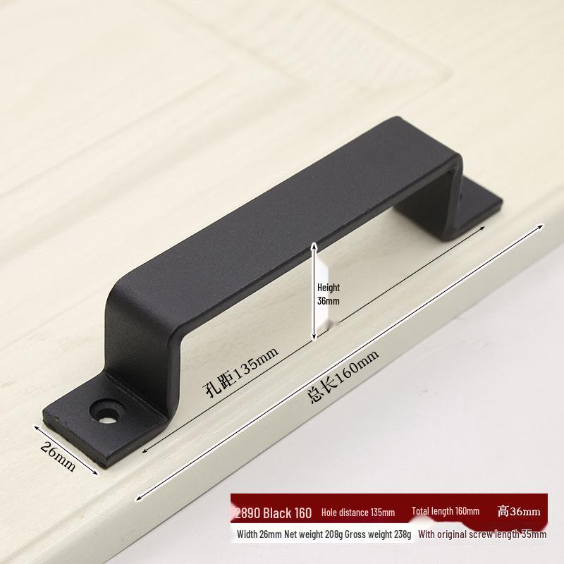 Antique Bronze Surface-Mounted Large Door Handle (No-Punching Required)