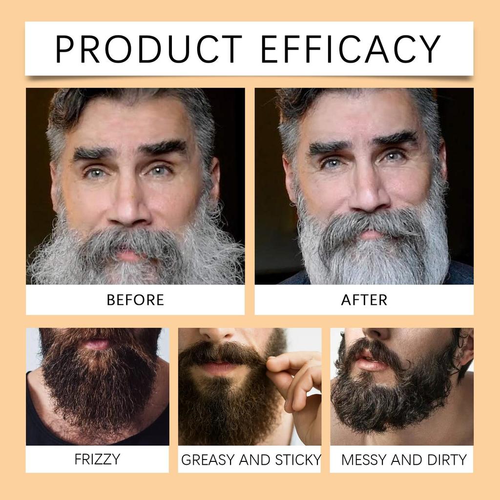 Cold-Pressed Beard Oil - Quickly absorbed, nourishes and smooths, strengthens facial hair, promotes fuller growth - 30ml x 2