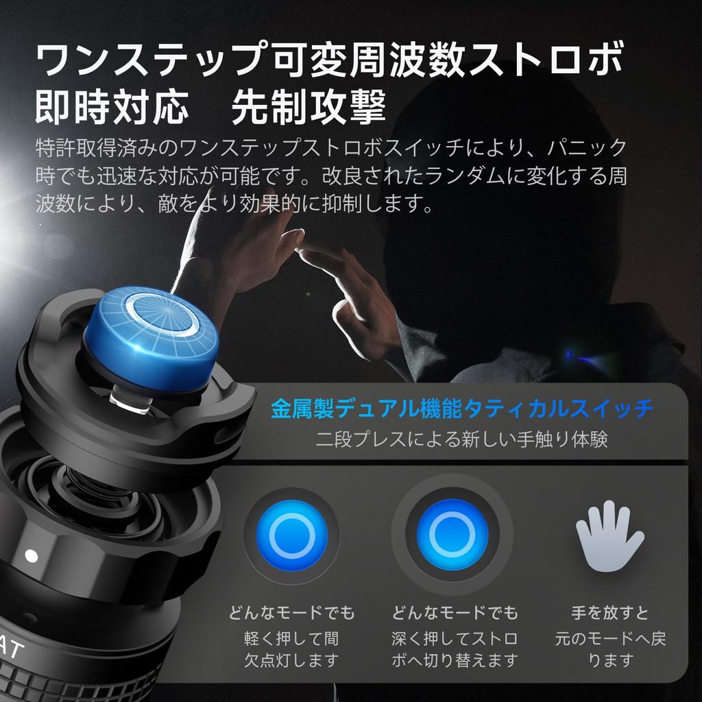 NEXTORCH ta30c max LED Hohe Helligkeit 3000 Leistungsstarke Taktische Taschenlampe mit Vier Stufen IPX8 USB für Katastrophen Stromausfall und im Freien und