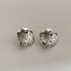 S925 Sterlingsilber Vintage Hohl Ausgeschnitten Glücksbringende Wolken Creolen Ethnisch Bohemian Leichter Luxus für Geschenk