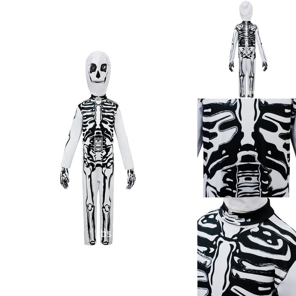 Creepy Halloween Skeleton Cosplay Outfit For Men And Women Dm0178