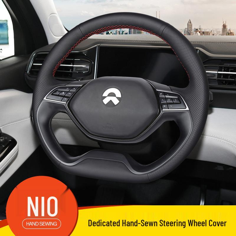 Nio Genuine Leather Hand-Stitched Steering Wheel Cover for ES6/ES8/ET5