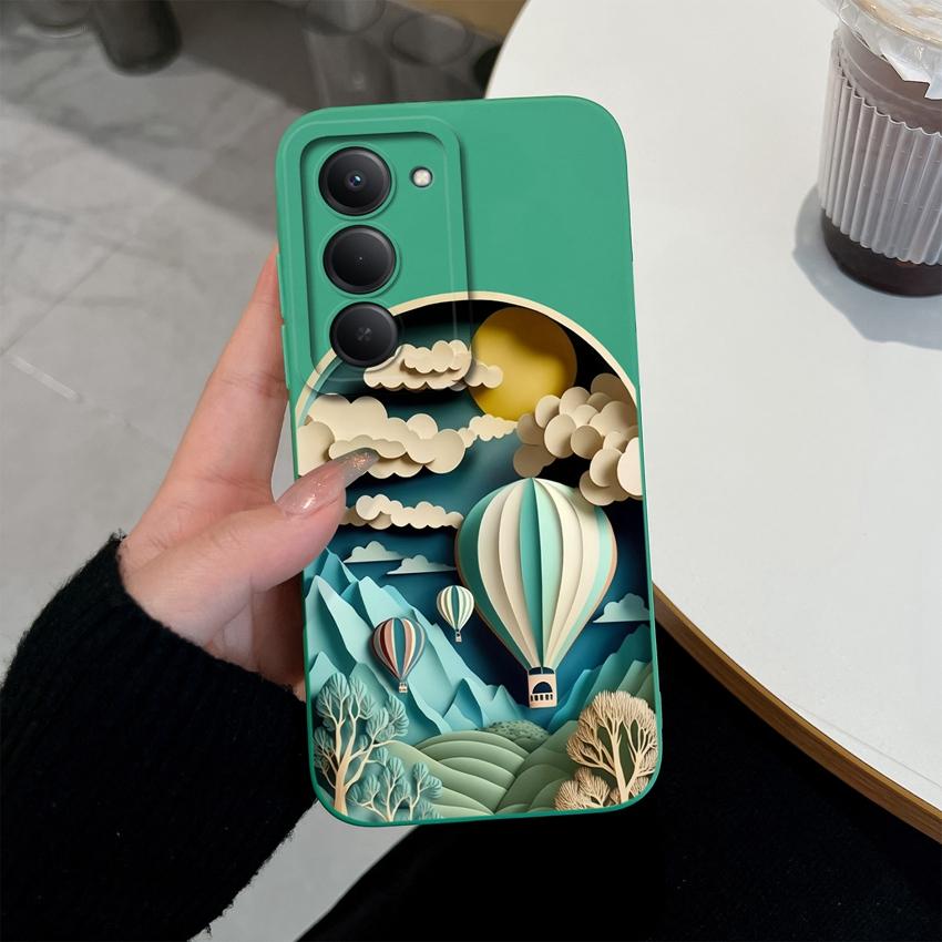 Premium Protective Case For Redmi 15 10 11 15C 12C 10C Note 14 Pro Plus 14S Beautiful Brown Leaf Patterns Liquid Silicone Phone Cover For Redmi Casing