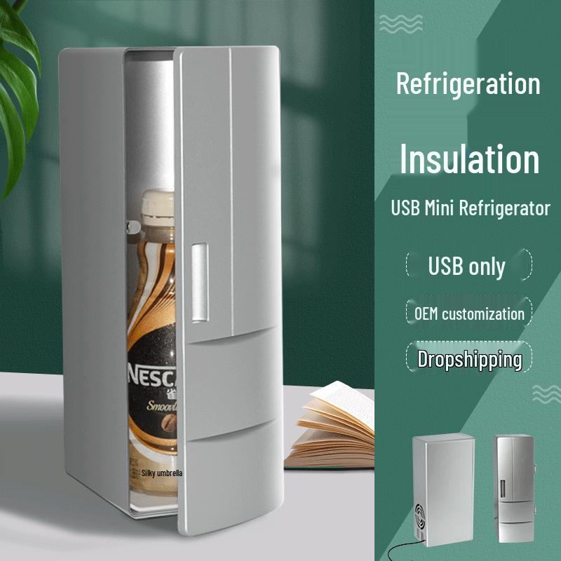 Compact Dual-Use USB Mini Fridge for Cosmetics: Refrigeration & Heat Preservation