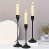 3 Peças/Conjunto Minimalista Estilo Retrô Metal Suportes para Velas Castiçal Moda Casamento Mesa Suporte para Velas Castiçal Exquisito Tabe