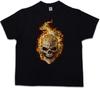 BURNING SKULL II Kids Boys Kids Boys T-Shirt Dead Tattoo Art Rockabilly Skeleton Artist