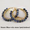 Crystal Earring For Women Boho Jewelry Trendy Natural Stone Pearl Jewellery Bohemian Ear Ring Gold Circle Hoop Earrings