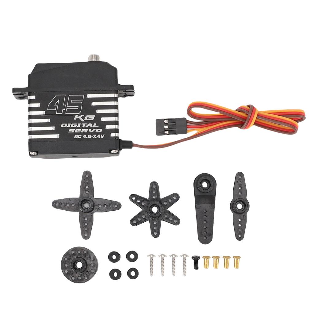 Digital Servo High Torsion DC4.8-7.4V 180 Degree Rotatable for RC Car Truck Crawler Boat Robot Alumi