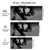 Black Anime Girl Mouse Pad Large Computer Office Game Table Mat Rubber AntiSlip Stitched Edge Keyboard Mats 90x40 Xxl Desk Pads