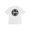 T-shirt a pois incrociati tinta a pigmento