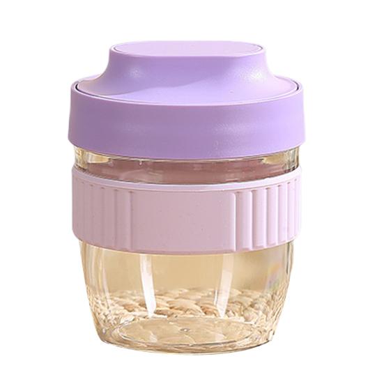 Yousheng Breakfast Cup Portable Oatmeal Salad Yogurt Cup with Lid & Spoon BPA-Free Food Storage Container for Office School