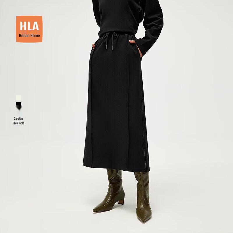 

HLA Women s Elastic Waist Midi Skirt with Back Slit M