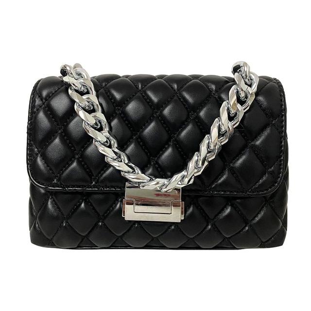 leather quilted purse