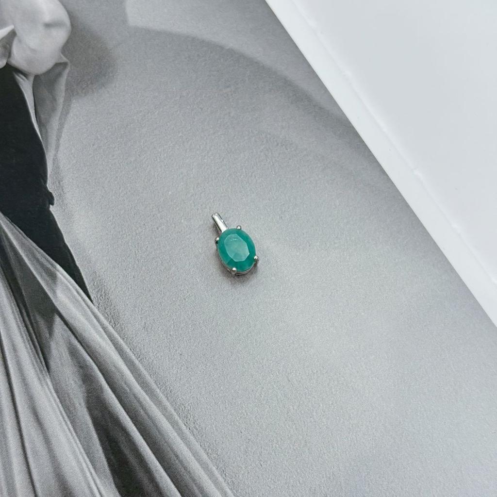 Серебряная подвеска с изумрудом (2172376)