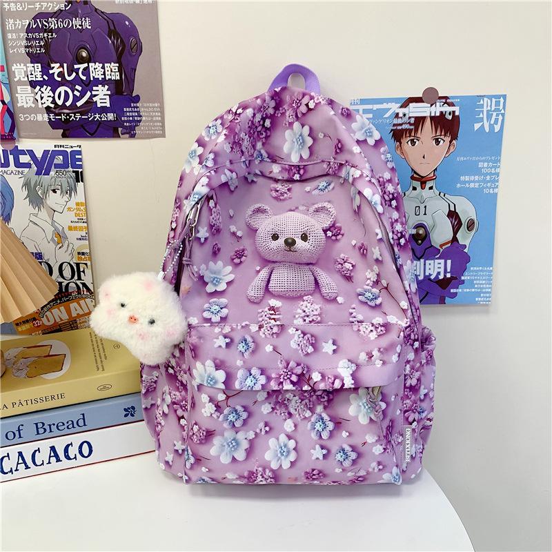New Cartoon Ins Casual Travel Bags  Cute Schoolbags for Junior and Senior High School Students  Large Capacity Backpacks and Backpacks