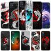 Japan Koi Fish Yin Yang Art Cover Phone Case For Samsung Galaxy A12 A22 A32 A52 A72 A02S Phone Case Note 20 Ultra 10 S10 Plus A5