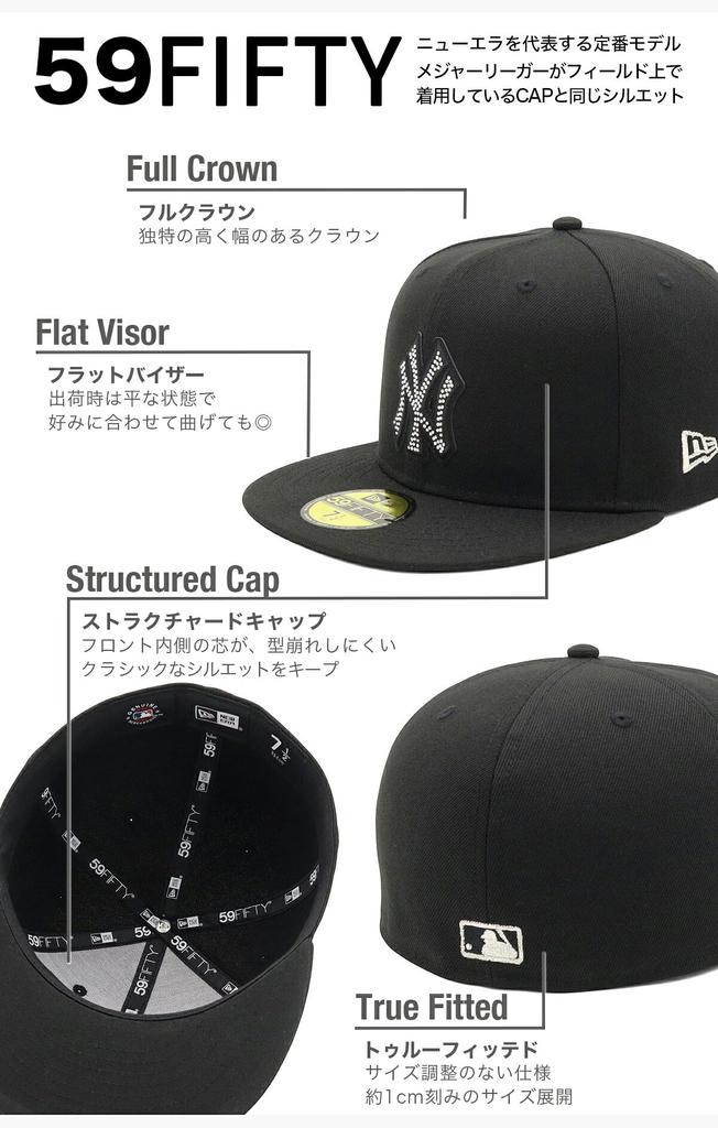 New Era 59FIFTY Rhinestone MLB ONSPOTZ Special Edition NY Black 7 59Fifty Rhinestone Logo MLB New York Yankees Cap 1/2